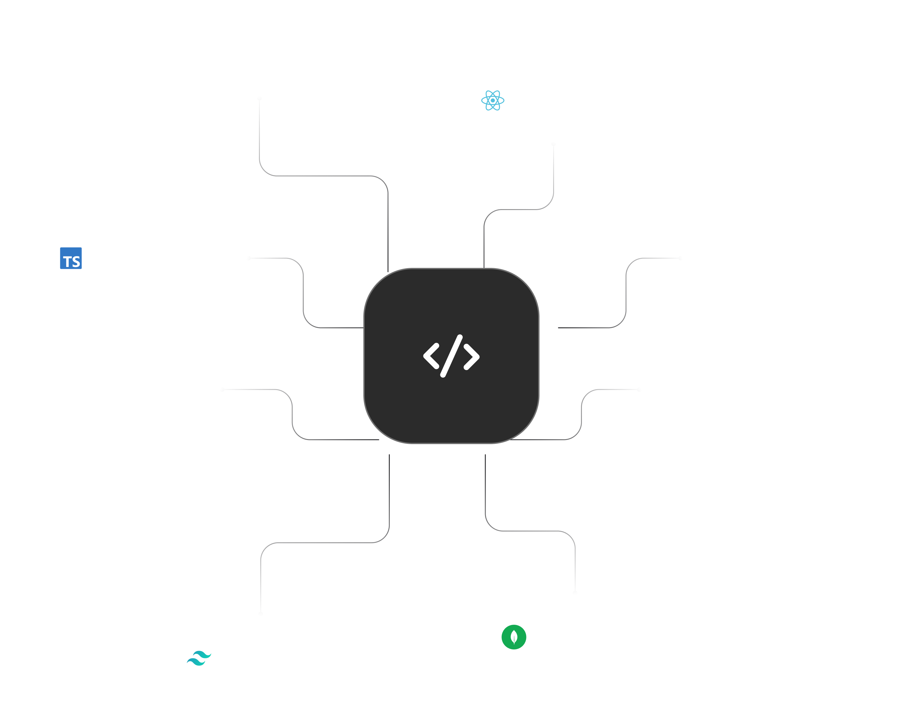 Tech Stack Diagram - Next.js, React, Node.js, AI & Automation